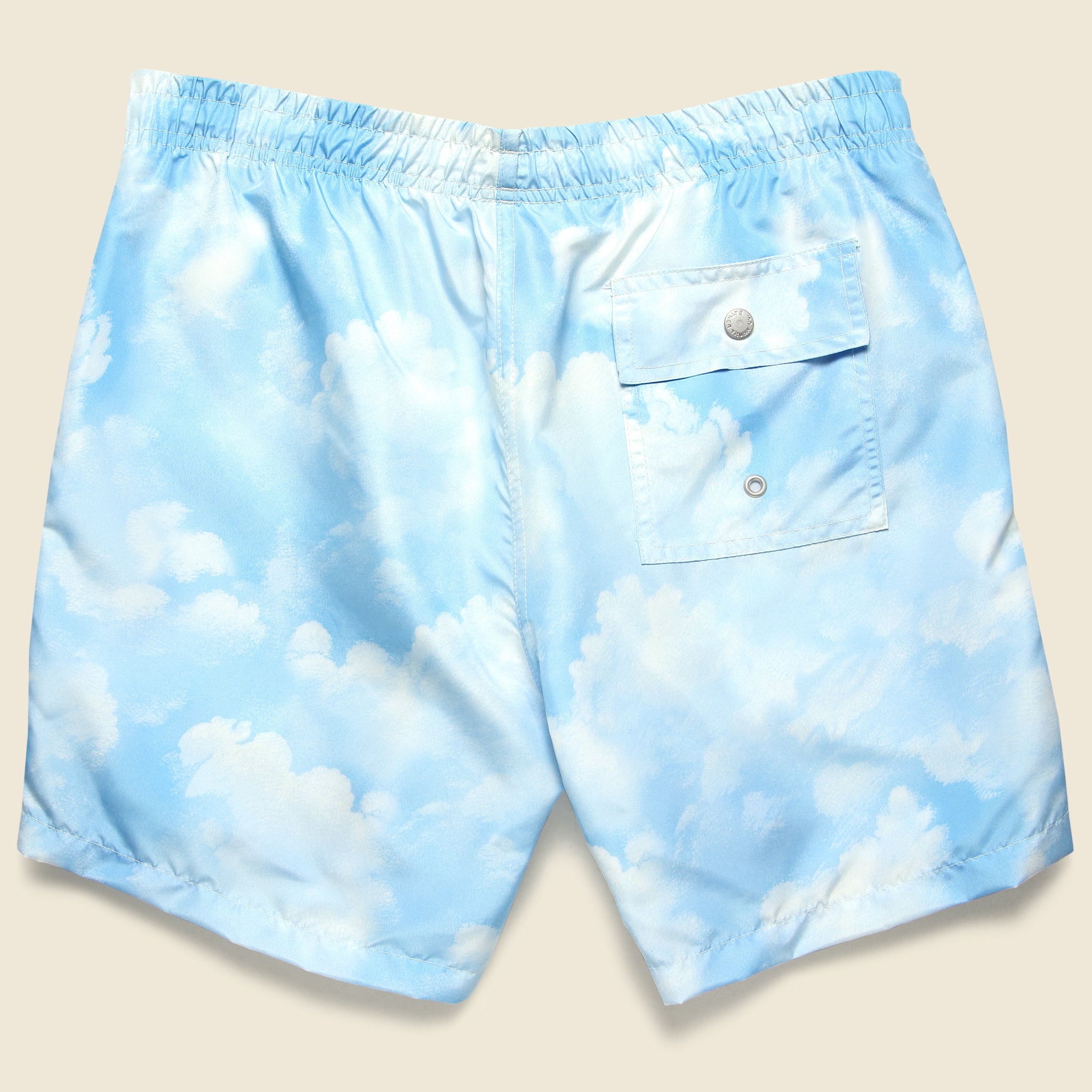 
                          Cloud Pattern Swim Trunk - Baby Blue - Bather - STAG Provisions - Shorts - Swim
                        