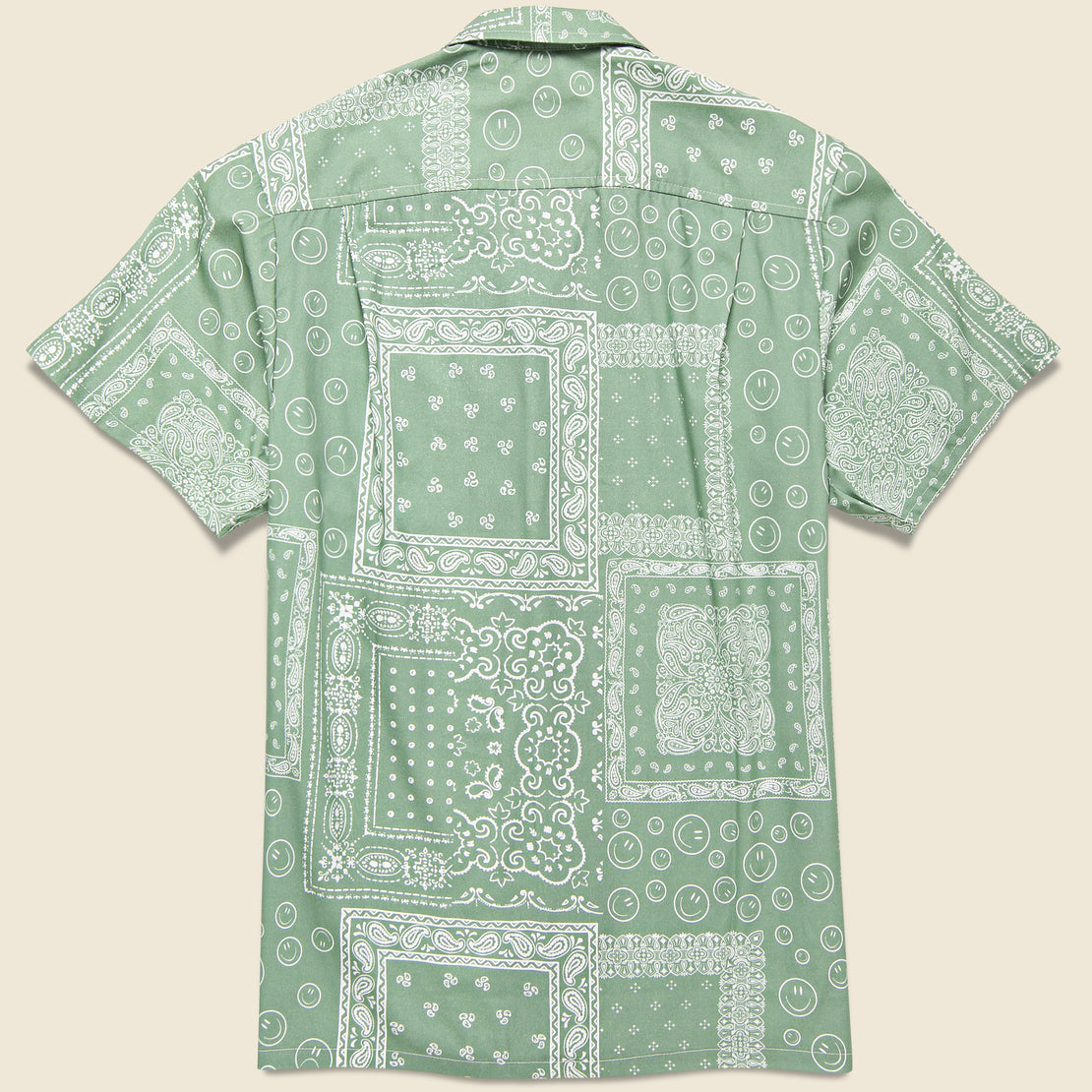 Bandana Print Camp Shirt - Sage - Bather - STAG Provisions - Tops - S/S Woven - Other Pattern