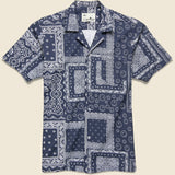 Bandana Print Camp Shirt - Navy - Bather - STAG Provisions - Tops - S/S Woven - Other Pattern