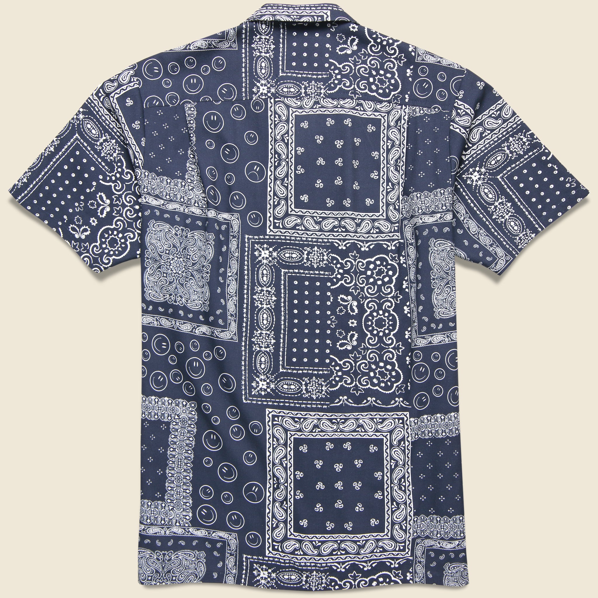 
                          Bandana Print Camp Shirt - Navy - Bather - STAG Provisions - Tops - S/S Woven - Other Pattern
                        