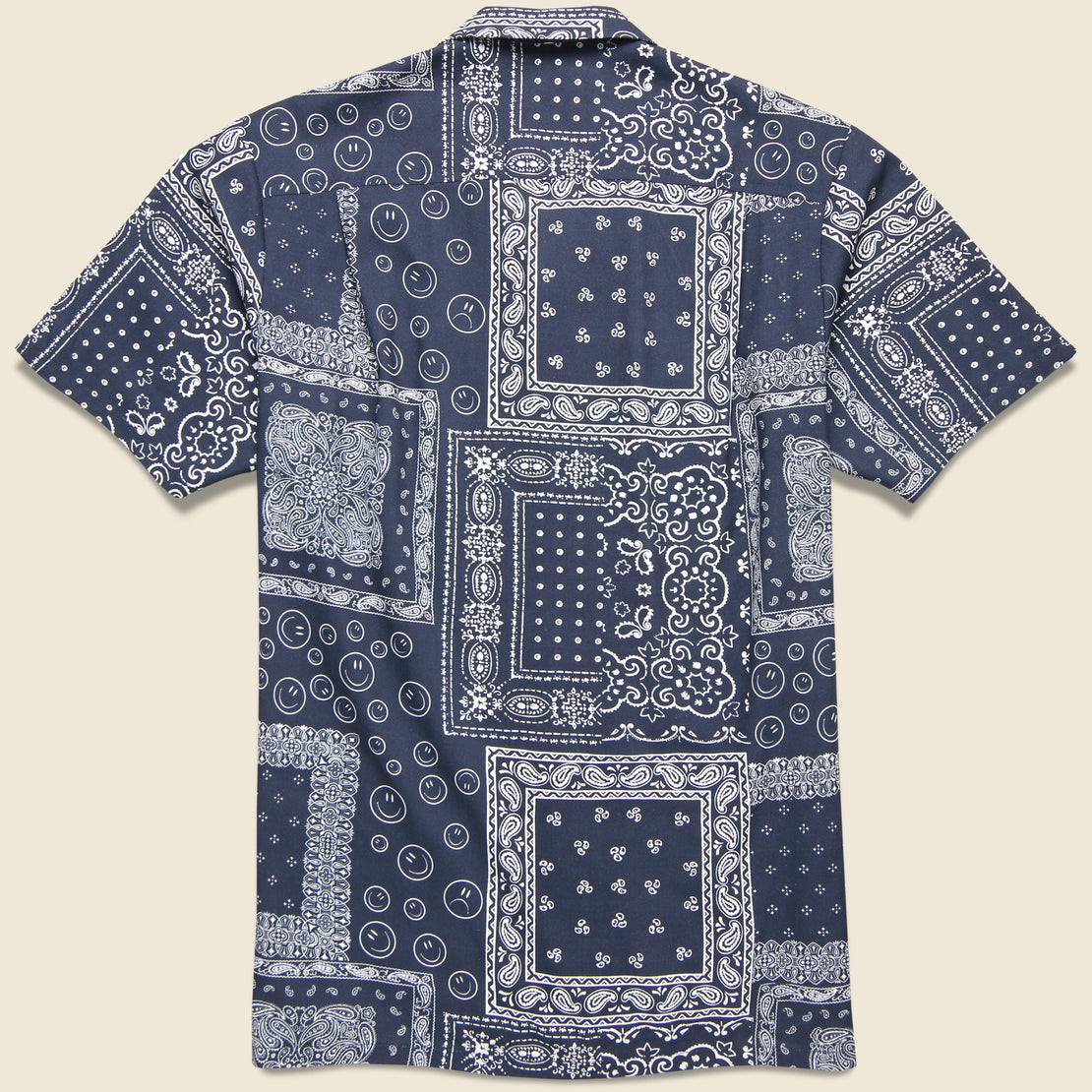 Bandana Print Camp Shirt - Navy - Bather - STAG Provisions - Tops - S/S Woven - Other Pattern