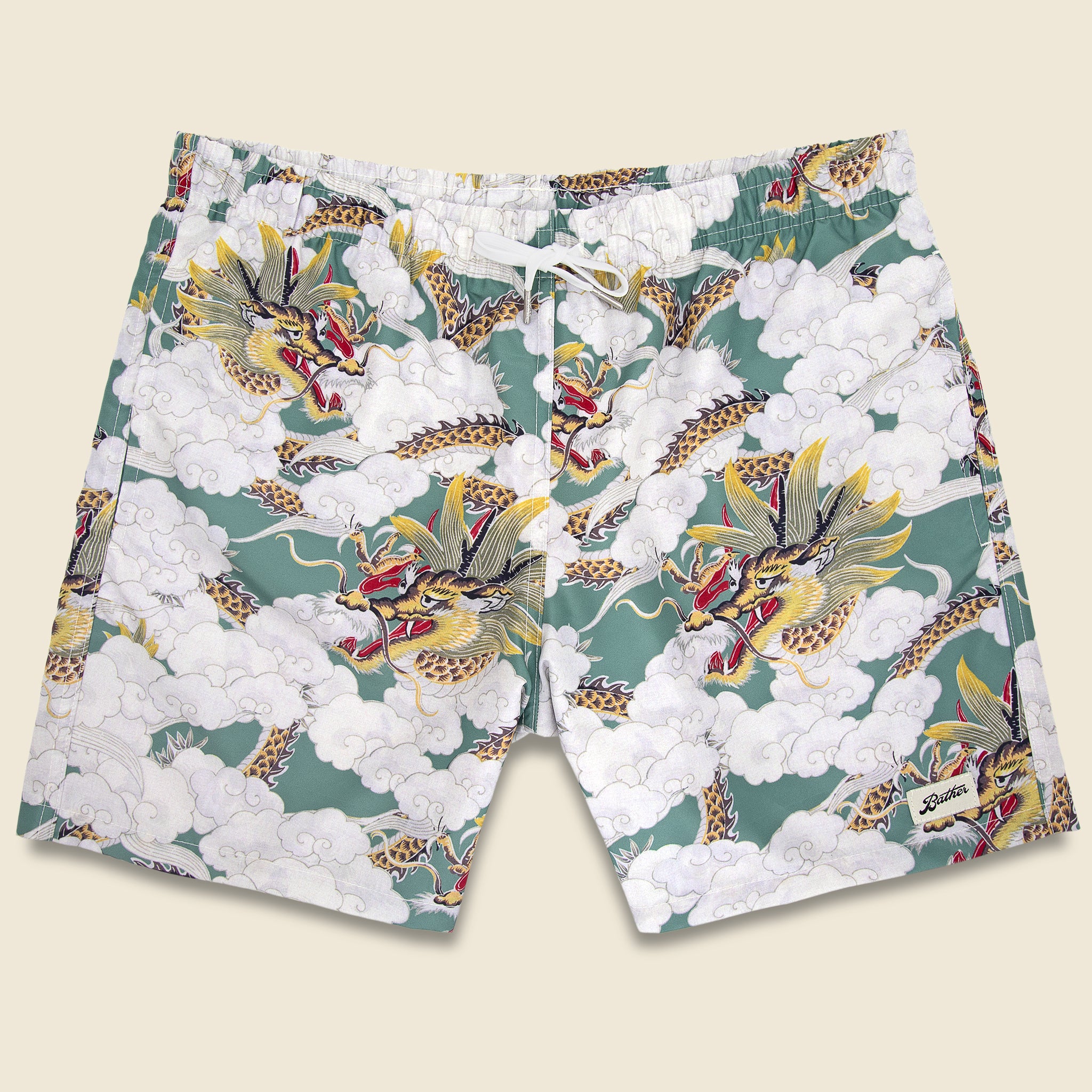 Above the Clouds Swim Trunk - Green - Bather - STAG Provisions - Shorts - Swim