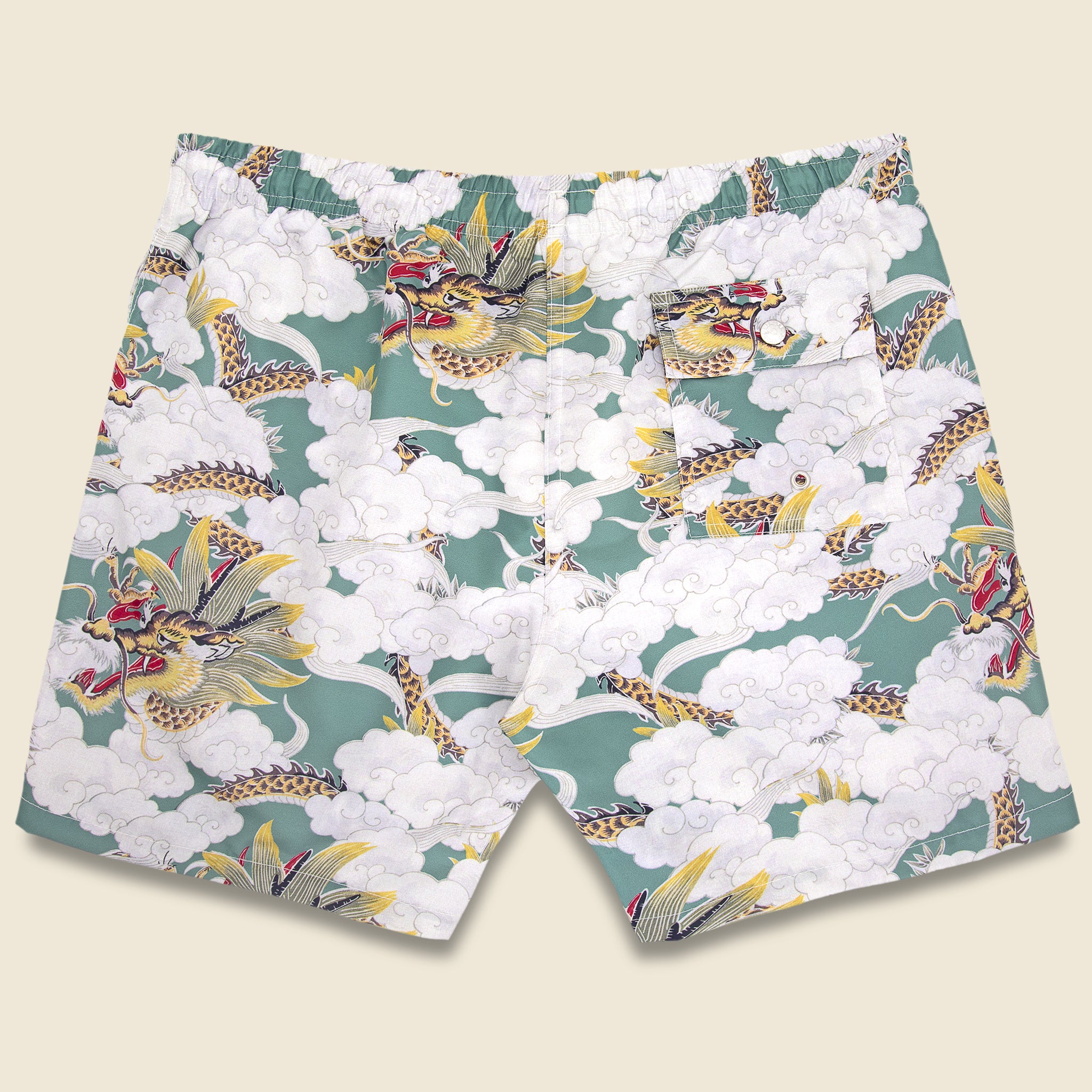 Above the Clouds Swim Trunk - Green - Bather - STAG Provisions - Shorts - Swim