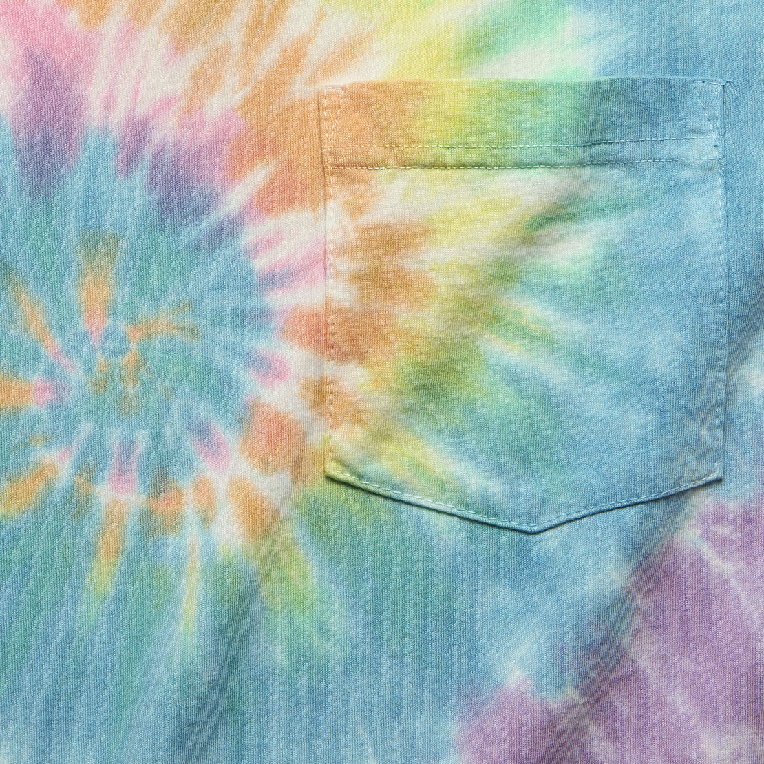Long Sleeve Pocket Tee - Spiral Tie Dye - Battenwear - STAG Provisions - Tops - L/S Tee