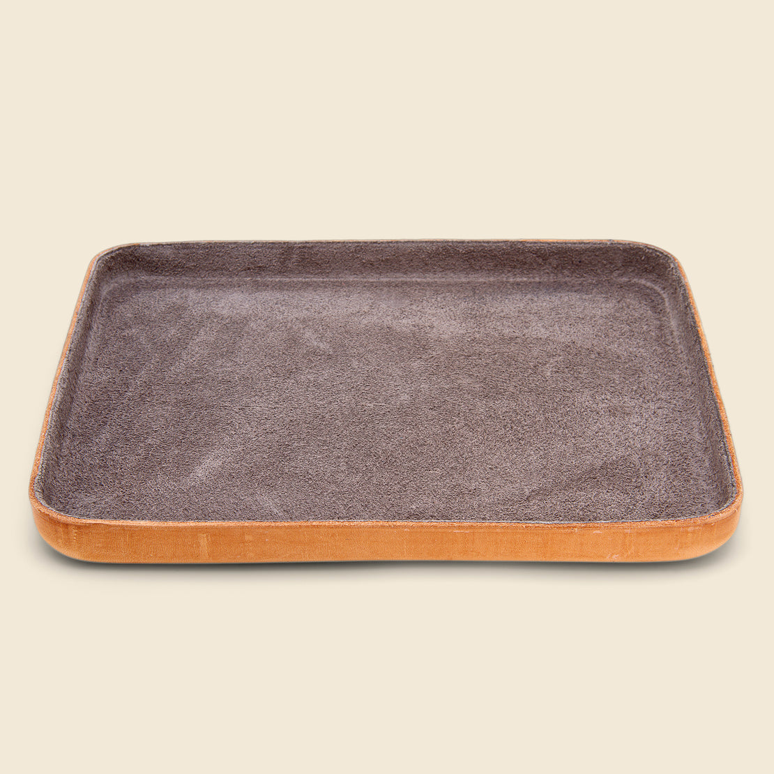 Home Large Suede Tray - Grey