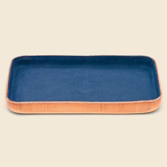 Medium Suede Tray - Navy