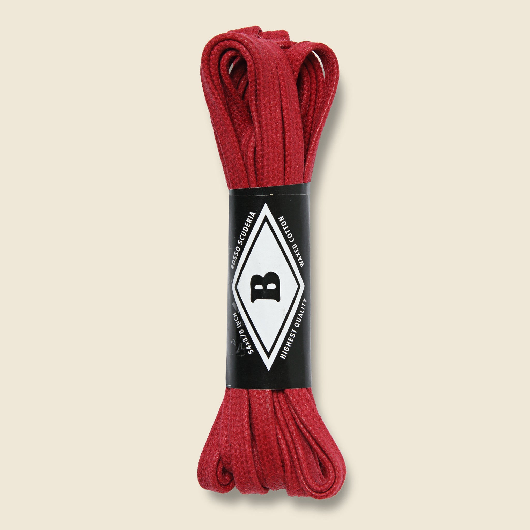 54‚Äö√Ñ√π Waxed Laces - Rosso Scudiera - Benjo's - STAG Provisions - Accessories - Shoe Laces