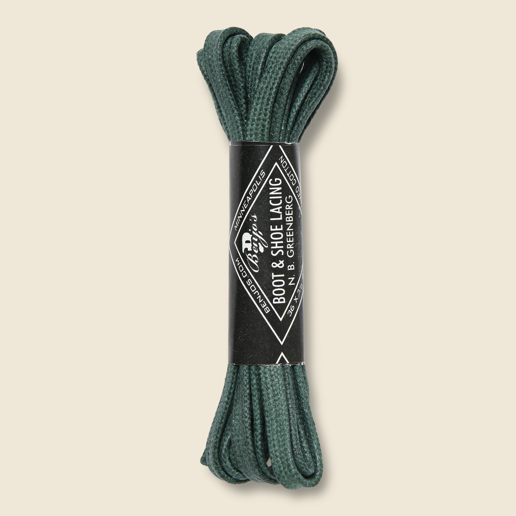 36‚Äö√Ñ√π Waxed Laces - N.B. Greenberg - Benjo's - STAG Provisions - Accessories - Shoe Laces