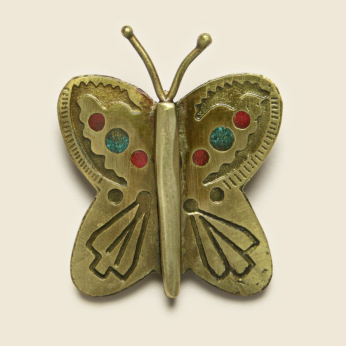 Kapital Small Butterfly Pin - Brass