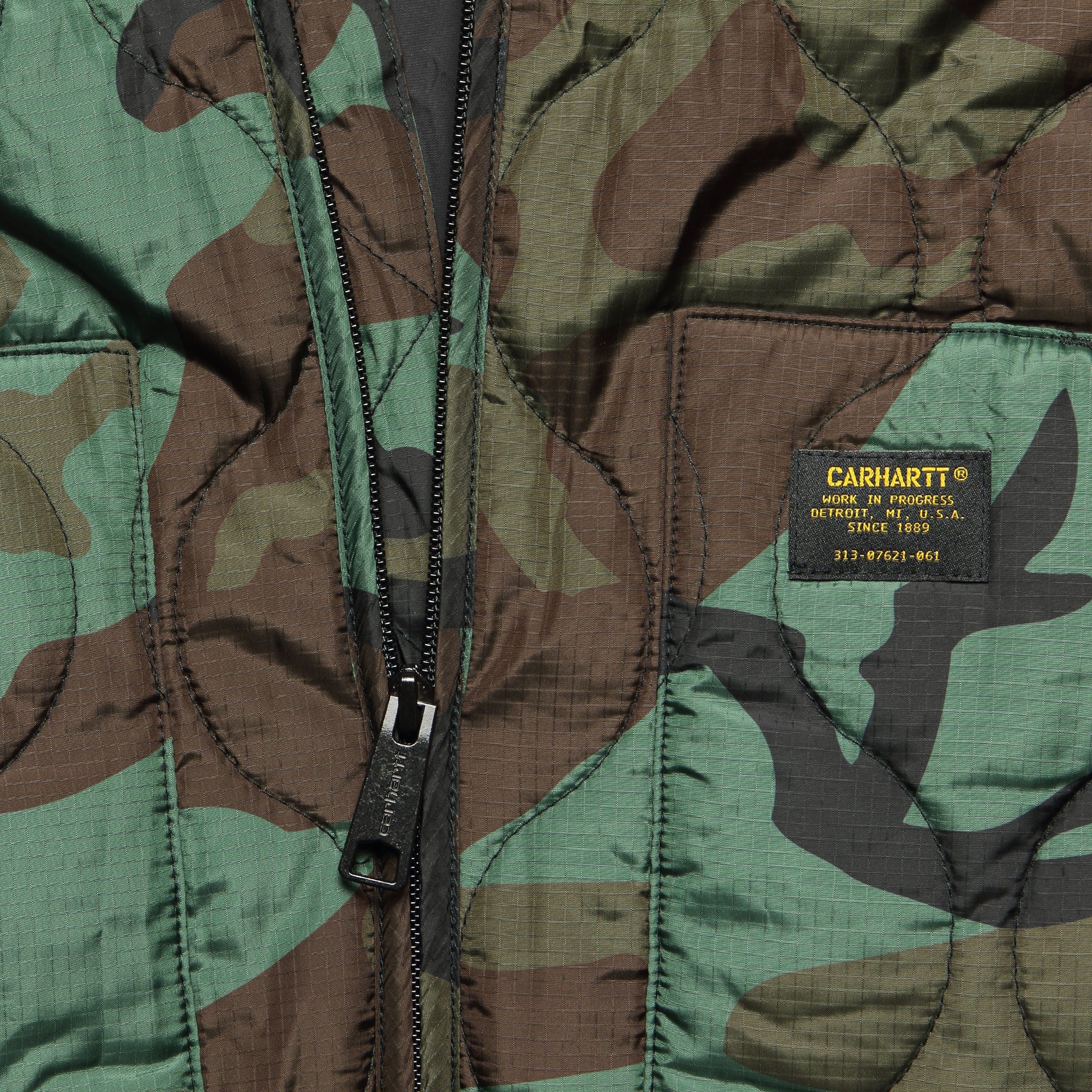 
                          Volta Quilted Bomber Jacket Liner - Camo Evergreen - Carhartt WIP - STAG Provisions - Outerwear - Coat / Jacket
                        