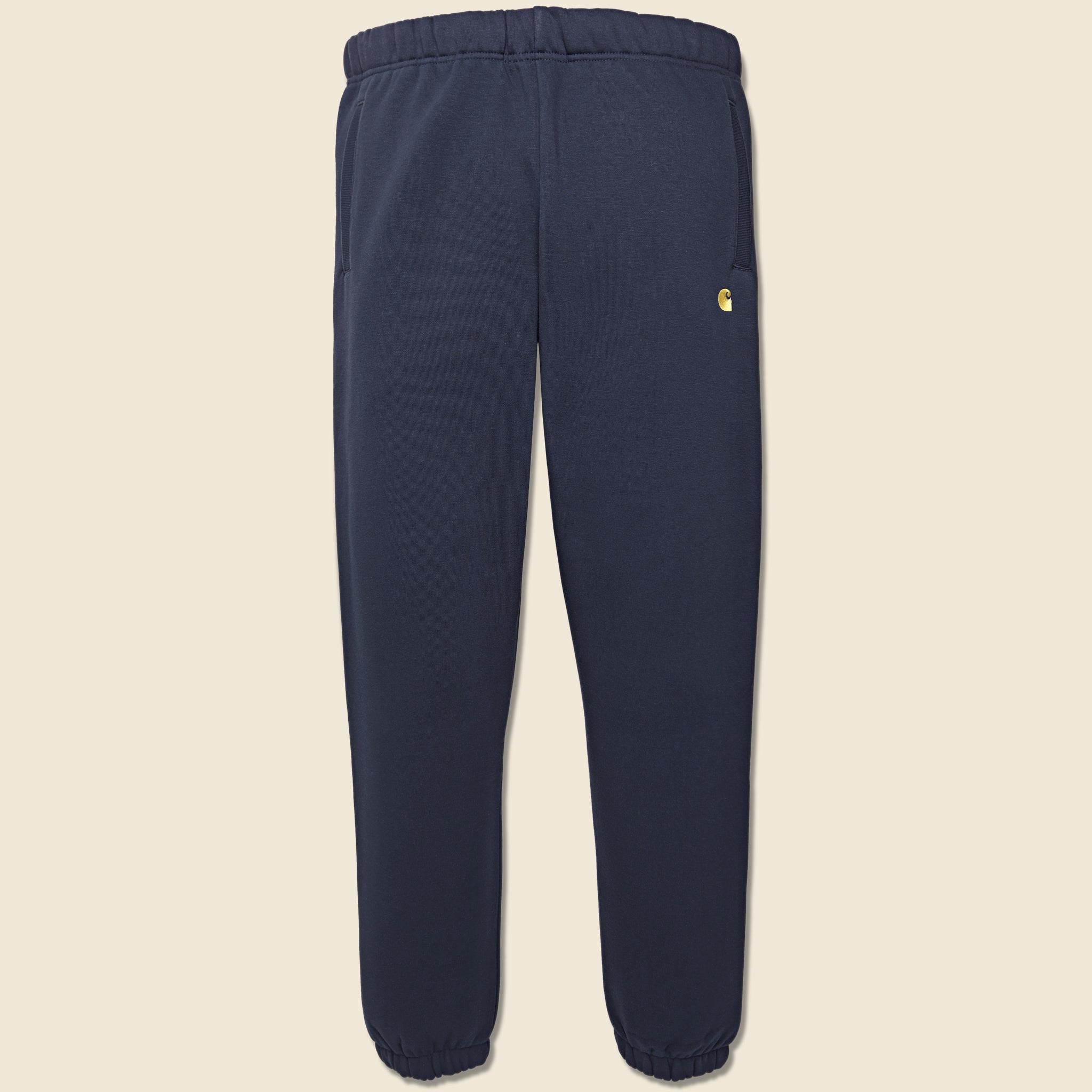 Chase Sweat Pant - Dark Navy/Gold - Carhartt WIP - STAG Provisions - Pants - Lounge