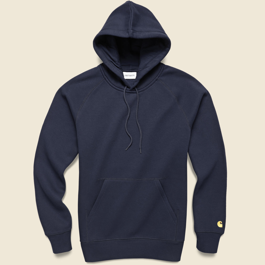 Hooded Chase Sweatshirt - Dark Navy/Gold - Carhartt WIP - STAG Provisions - Tops - Fleece / Sweatshirt