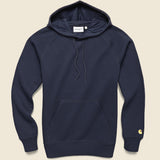 Hooded Chase Sweatshirt - Dark Navy/Gold - Carhartt WIP - STAG Provisions - Tops - Fleece / Sweatshirt
