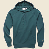 Hooded Chase Sweatshirt - Frasier/Gold - Carhartt WIP - STAG Provisions - Tops - Fleece / Sweatshirt