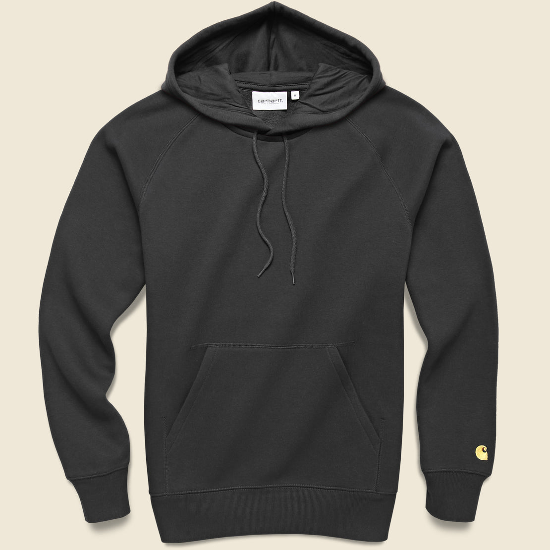 Carhartt WIP Hooded Chase Sweatshirt - Black/Gold