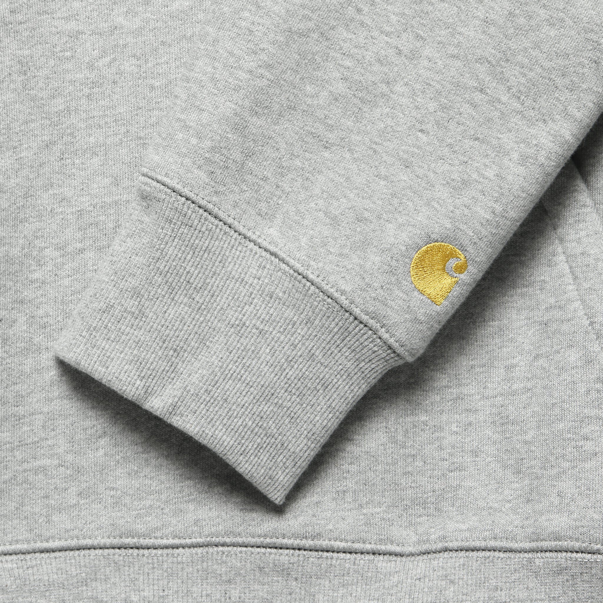 
                          Hooded Chase Sweatshirt - Grey Heather/Gold - Carhartt WIP - STAG Provisions - Tops - Fleece / Sweatshirt
                        