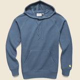 Hooded Chase Sweatshirt - Storm Blue/Gold - Carhartt WIP - STAG Provisions - Tops - Fleece / Sweatshirt