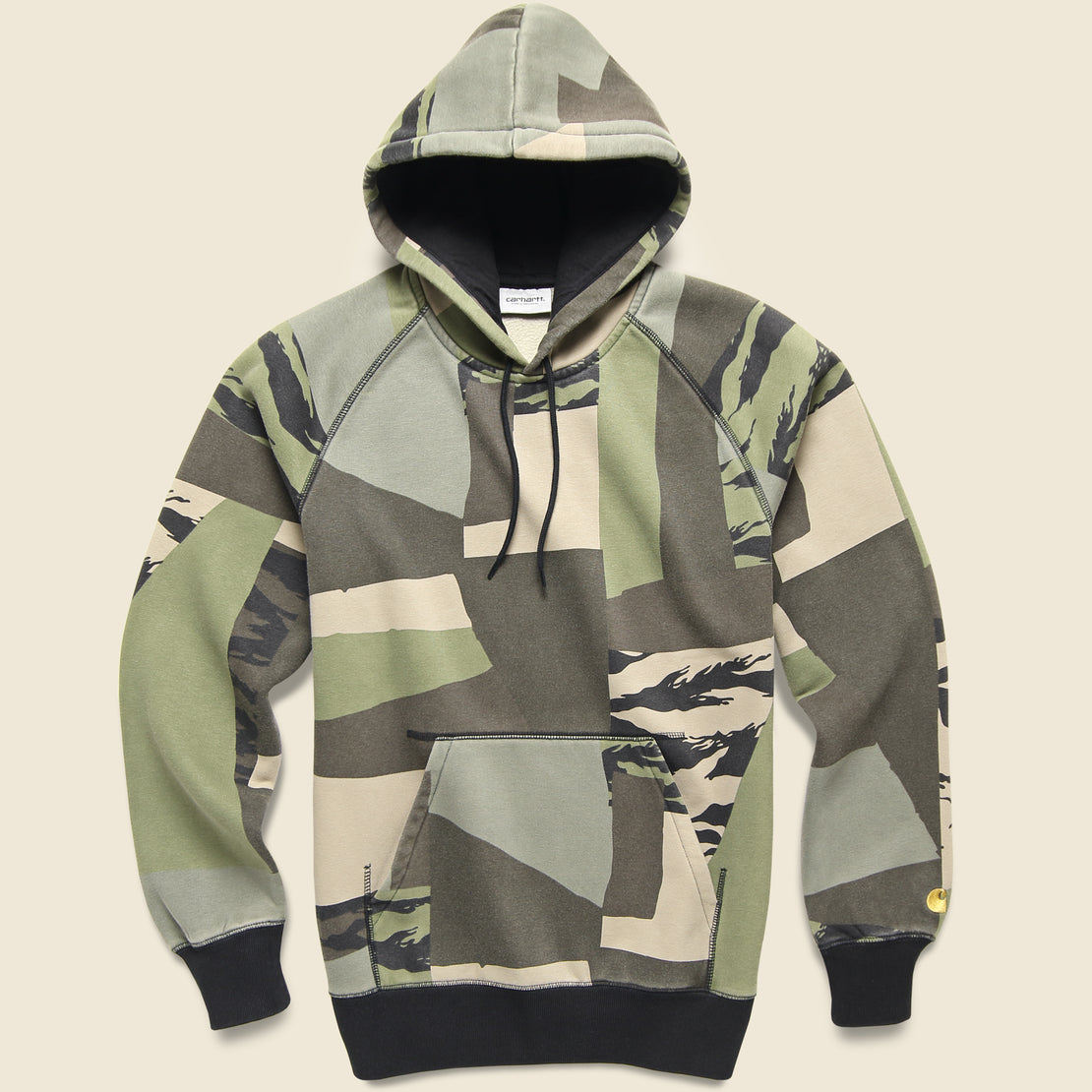 Hooded Chase Sweatshirt - Camo/Gold - Carhartt WIP - STAG Provisions - Tops - Fleece / Sweatshirt
