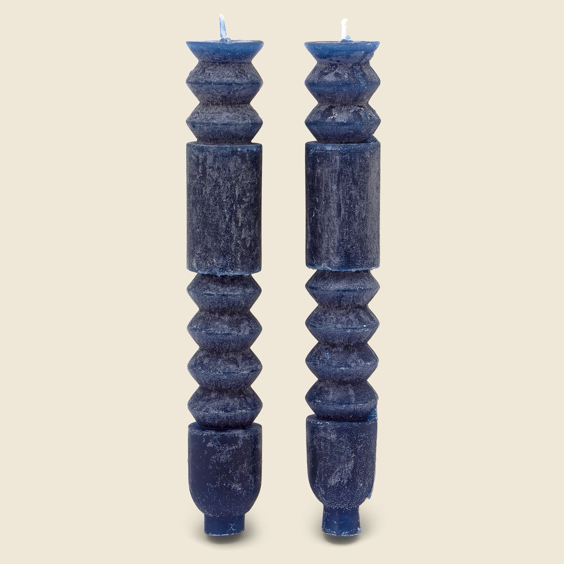 Home Navy Totem Taper Candles