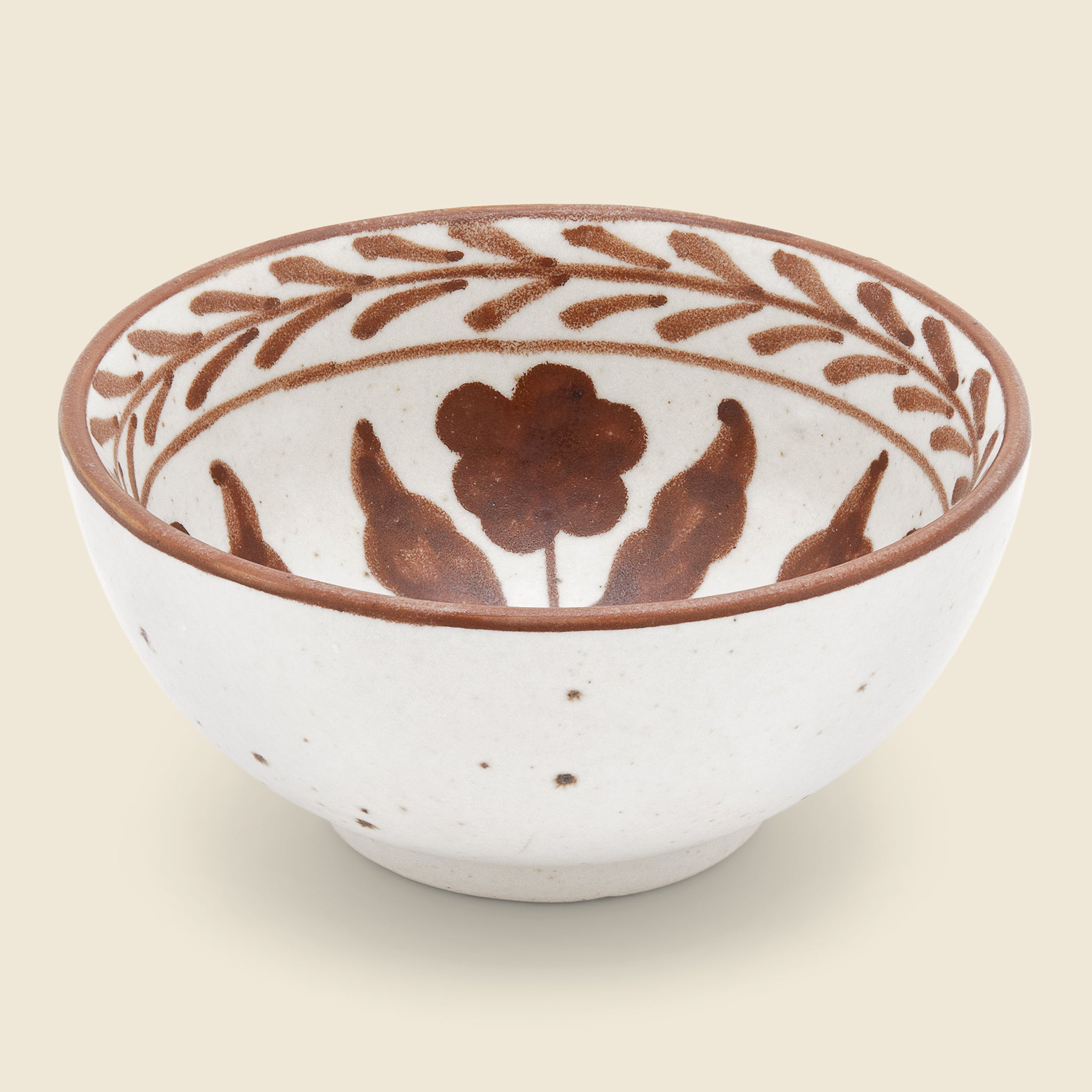 Hand Painted Floral Design Stoneware Bowl - Red - Home - STAG Provisions - Home - Kitchen - Tabletop