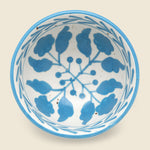 Hand Painted Floral Design Stoneware Bowl - Blue - Home - STAG Provisions - Home - Kitchen - Tabletop