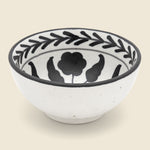Hand Painted Floral Design Stoneware Bowl - Black - Home - STAG Provisions - Home - Kitchen - Tabletop
