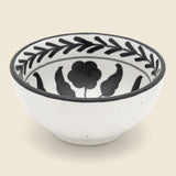Hand Painted Floral Design Stoneware Bowl - Black - Home - STAG Provisions - Home - Kitchen - Tabletop