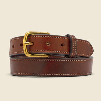 Stitched Bridle Belt - Brown