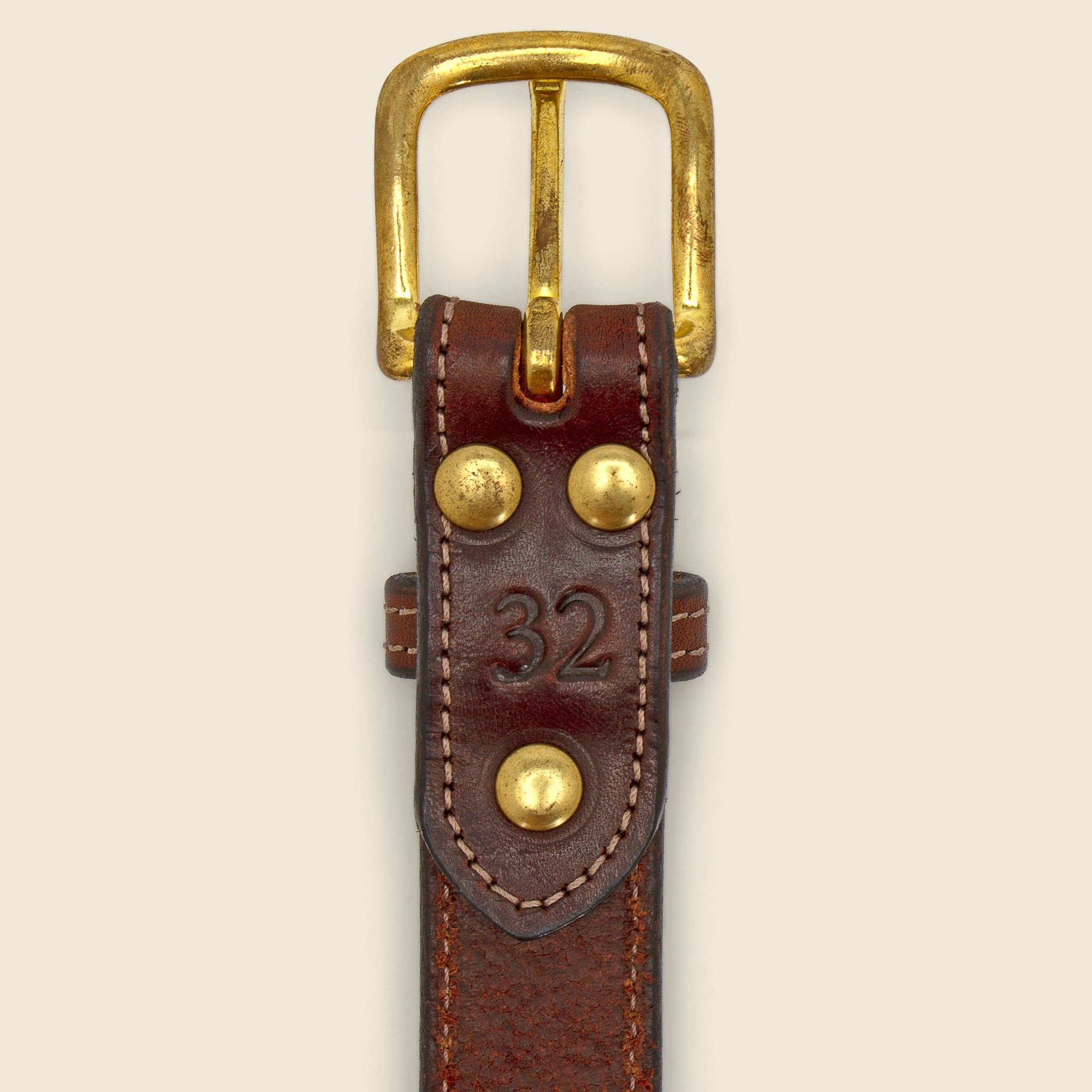 
                          Stitched Bridle Belt - Brown - Clayton &amp; Crume - STAG Provisions - Accessories - Belts
                        