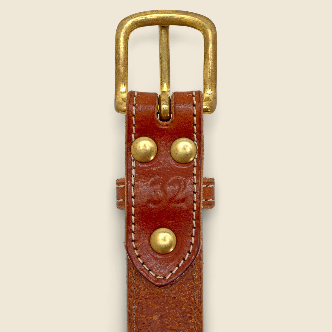 Stitched Saddle Belt - Tan - Clayton & Crume - STAG Provisions - Accessories - Belts