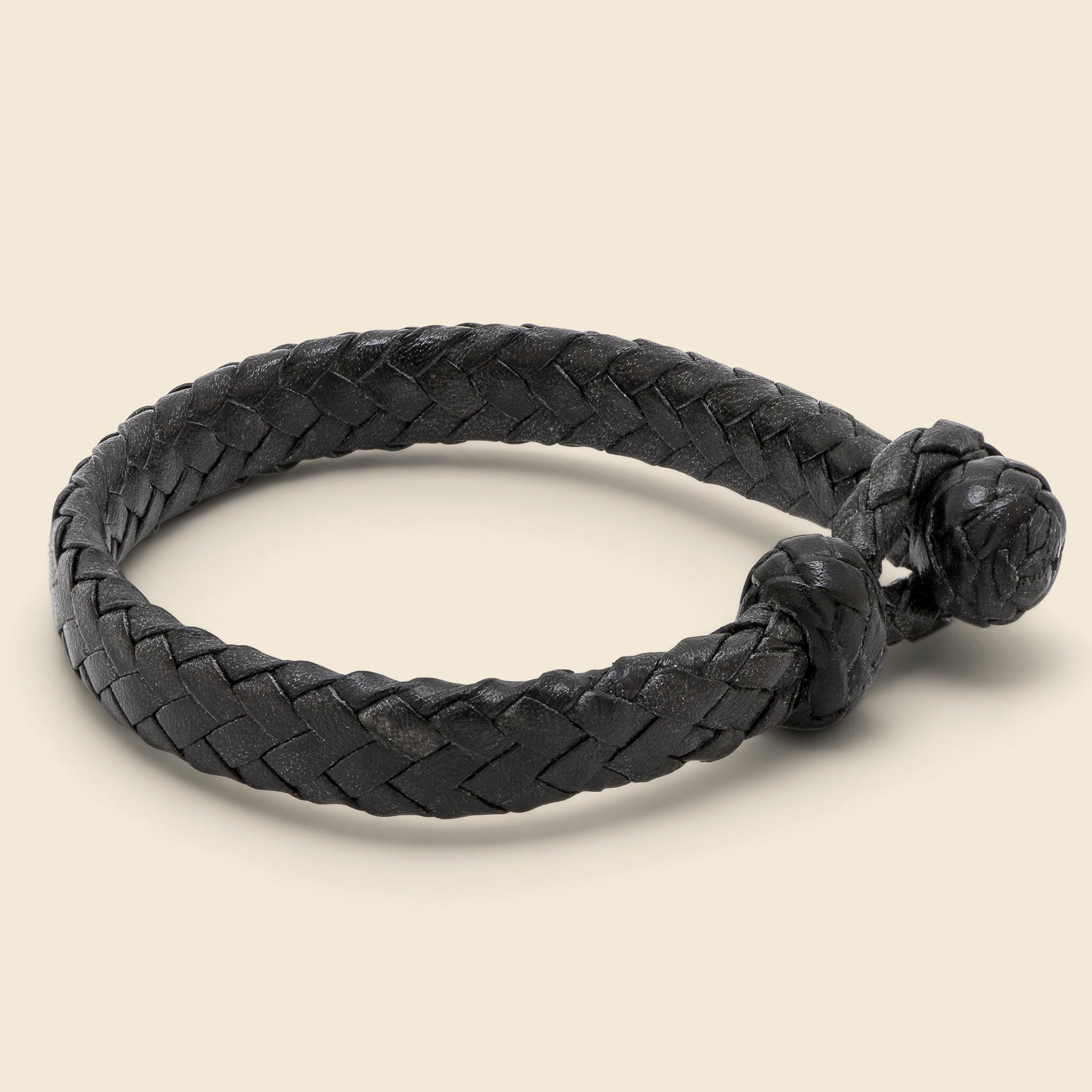 
                          Flat Woven Leather Bracelet - Black - Chamula - STAG Provisions - Accessories - Cuffs
                        