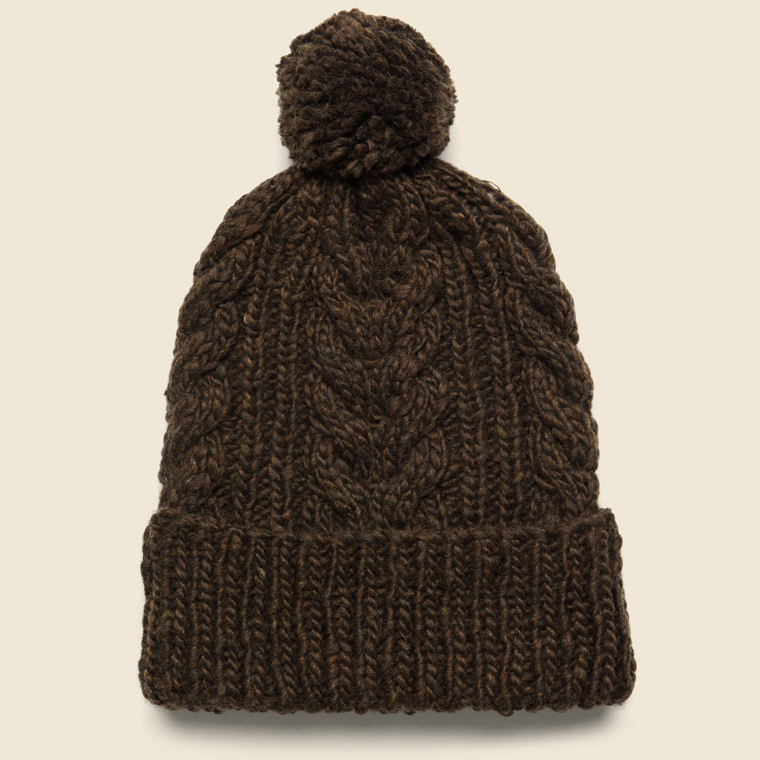 Chamula Double Cuff Fisherman Beanie - Chocolate