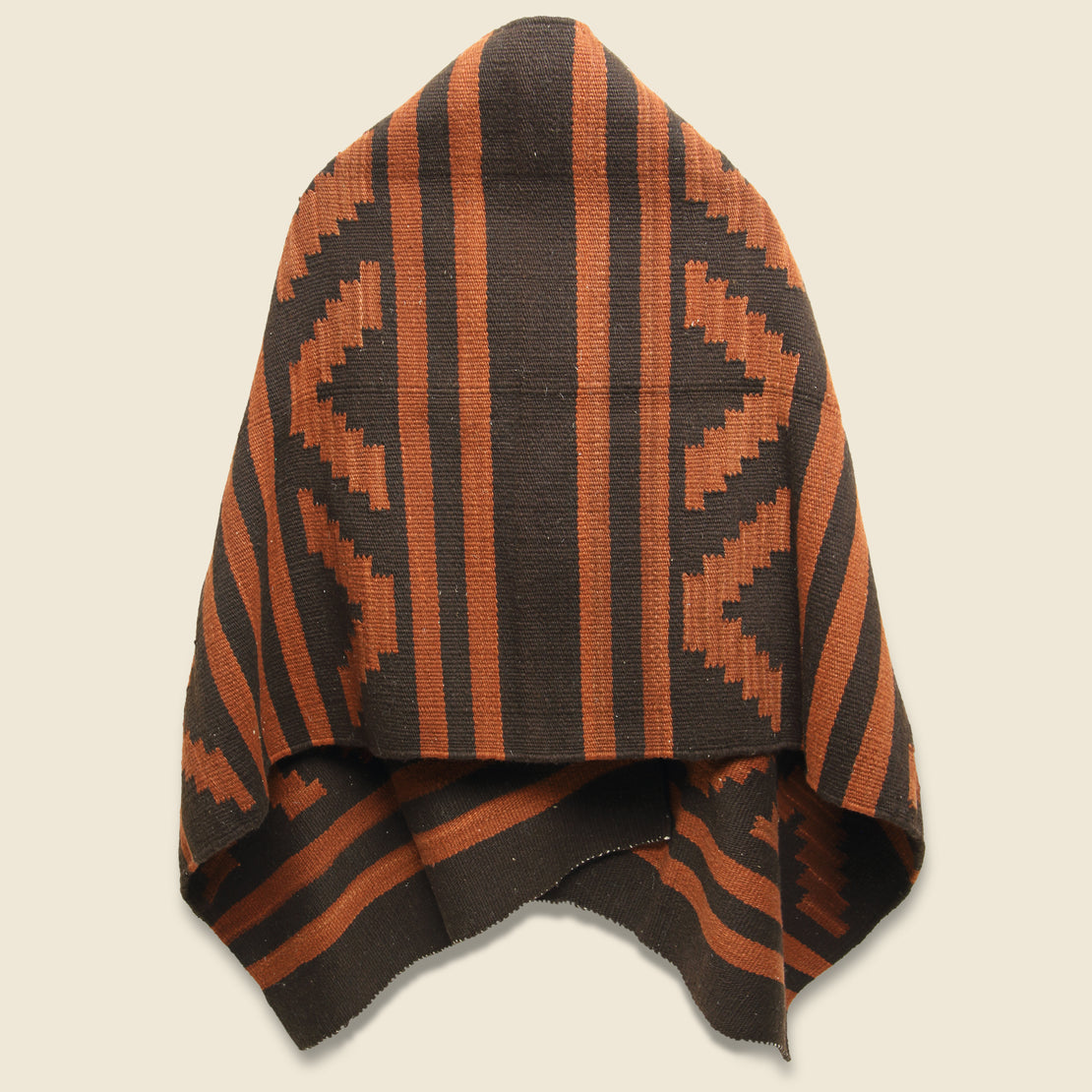Wool Blanket Poncho - Chocolate/Rust - Chamula - STAG Provisions - W - Tops - Poncho