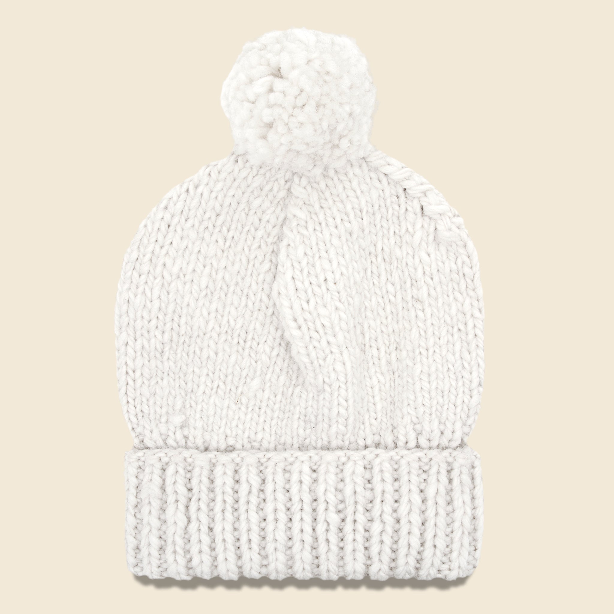 Double Cuff Thick Solid Cap - Ivory - Chamula - STAG Provisions - Accessories - Hats