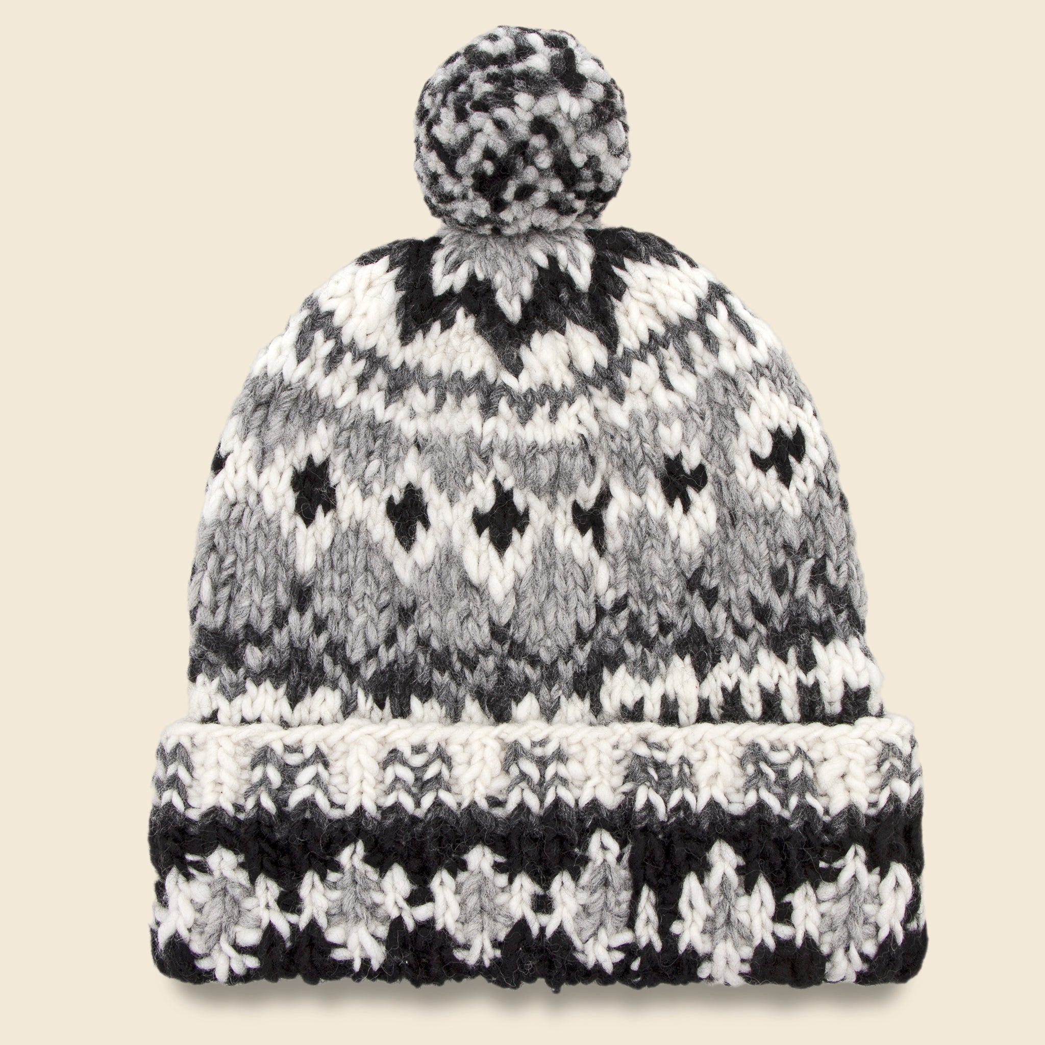 Double Cuff Fair Isle Cap - Ivory #2 - Chamula - STAG Provisions - Accessories - Hats