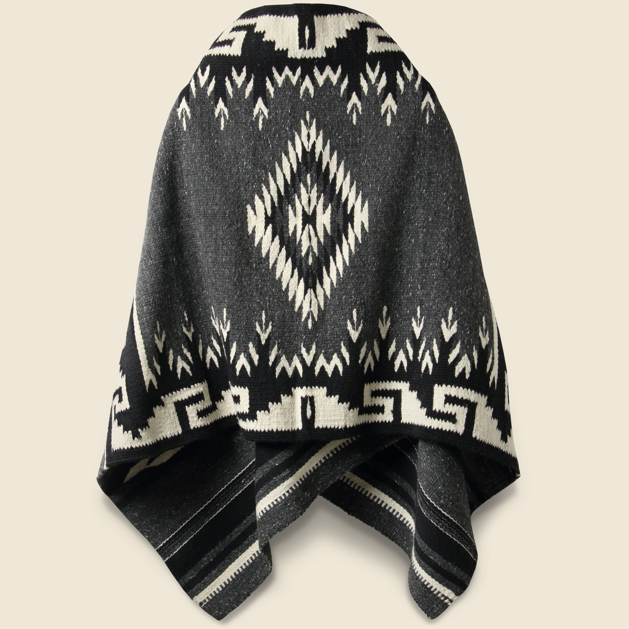 
                          Merino Wool Blanket Poncho - Ruana Greca - Chamula - STAG Provisions - Outerwear - Coat / Jacket
                        