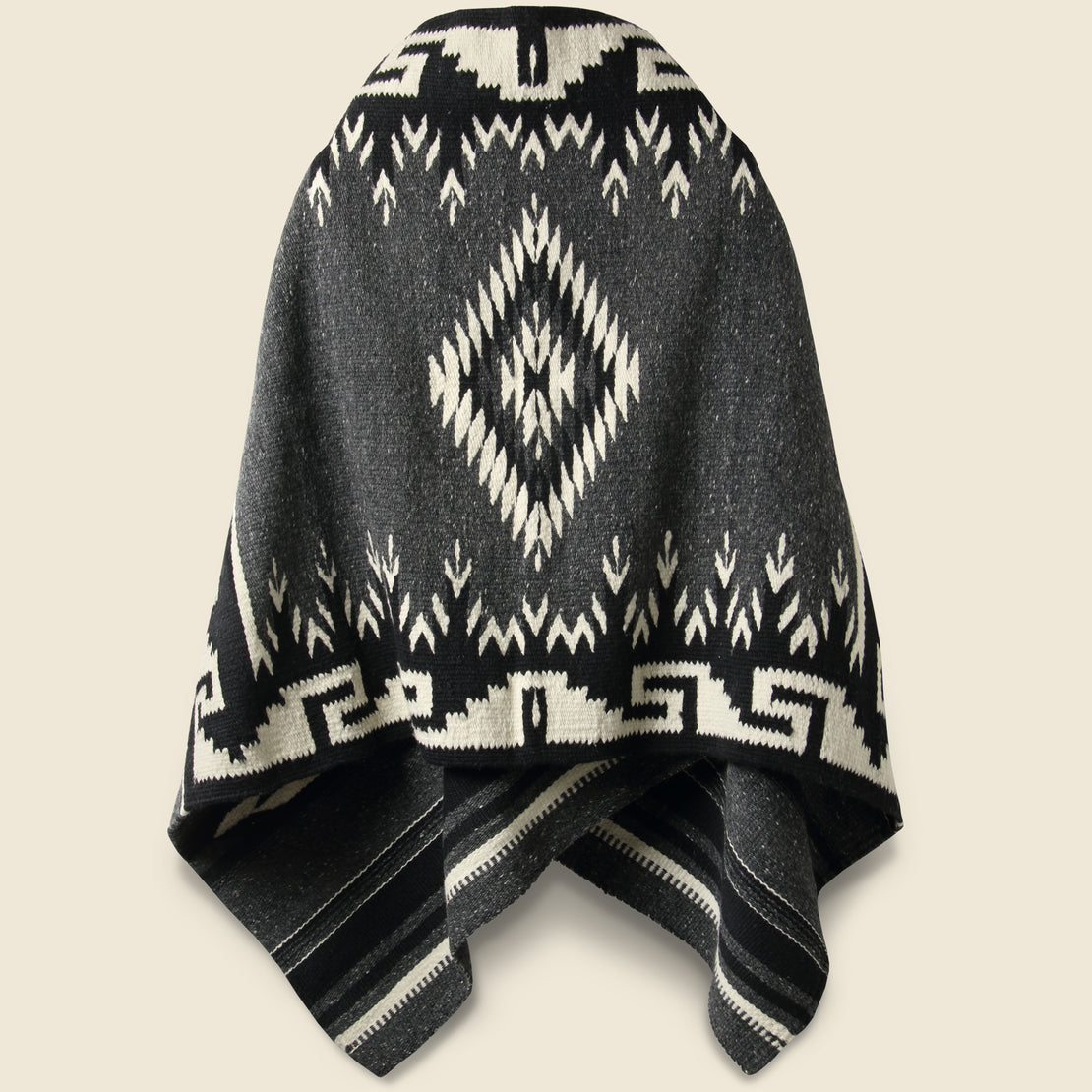 Merino Wool Blanket Poncho - Ruana Greca - Chamula - STAG Provisions - Outerwear - Coat / Jacket