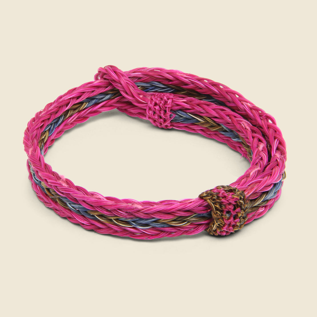 Chamula Braided Horsehair Bracelet - Pink