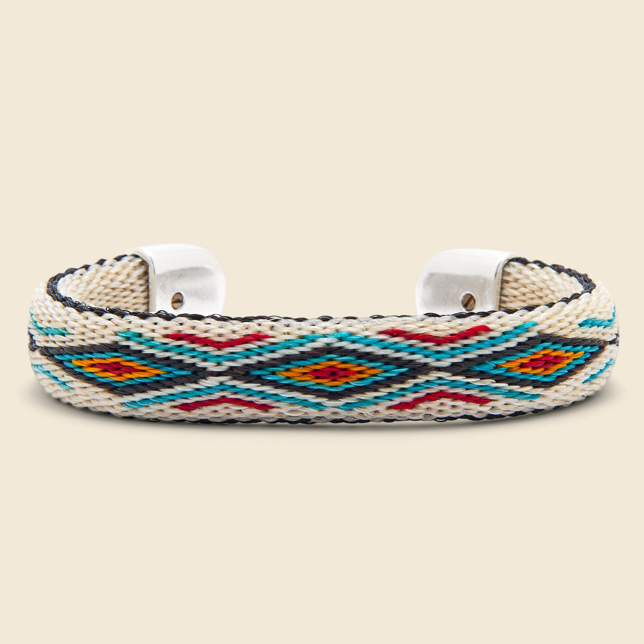 Bendable Horsehair Bracelet - Ivory/Red/Blue - Chamula - STAG Provisions - Accessories - Cuffs