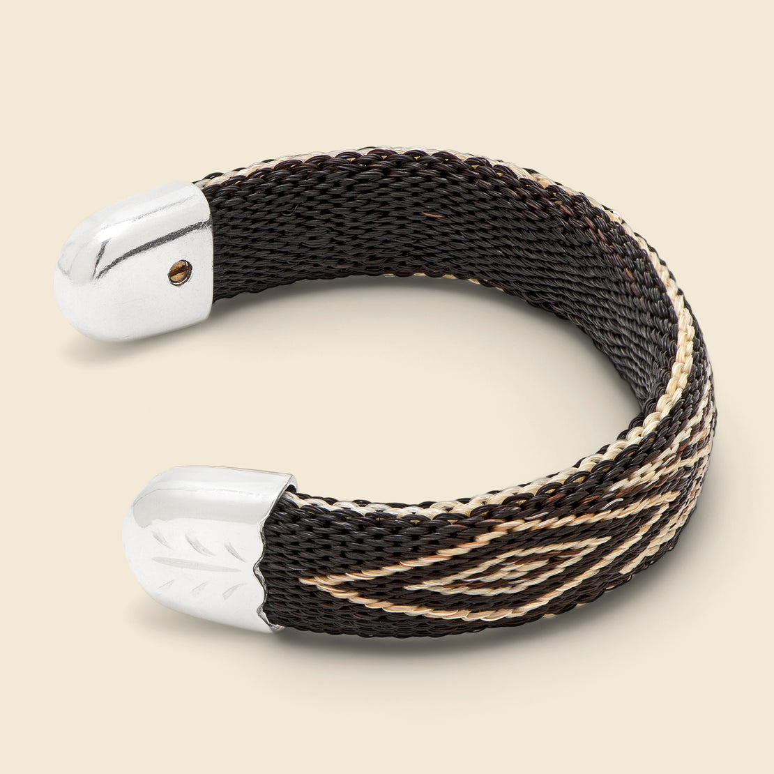 Bendable Horsehair Bracelet - Black/Beige