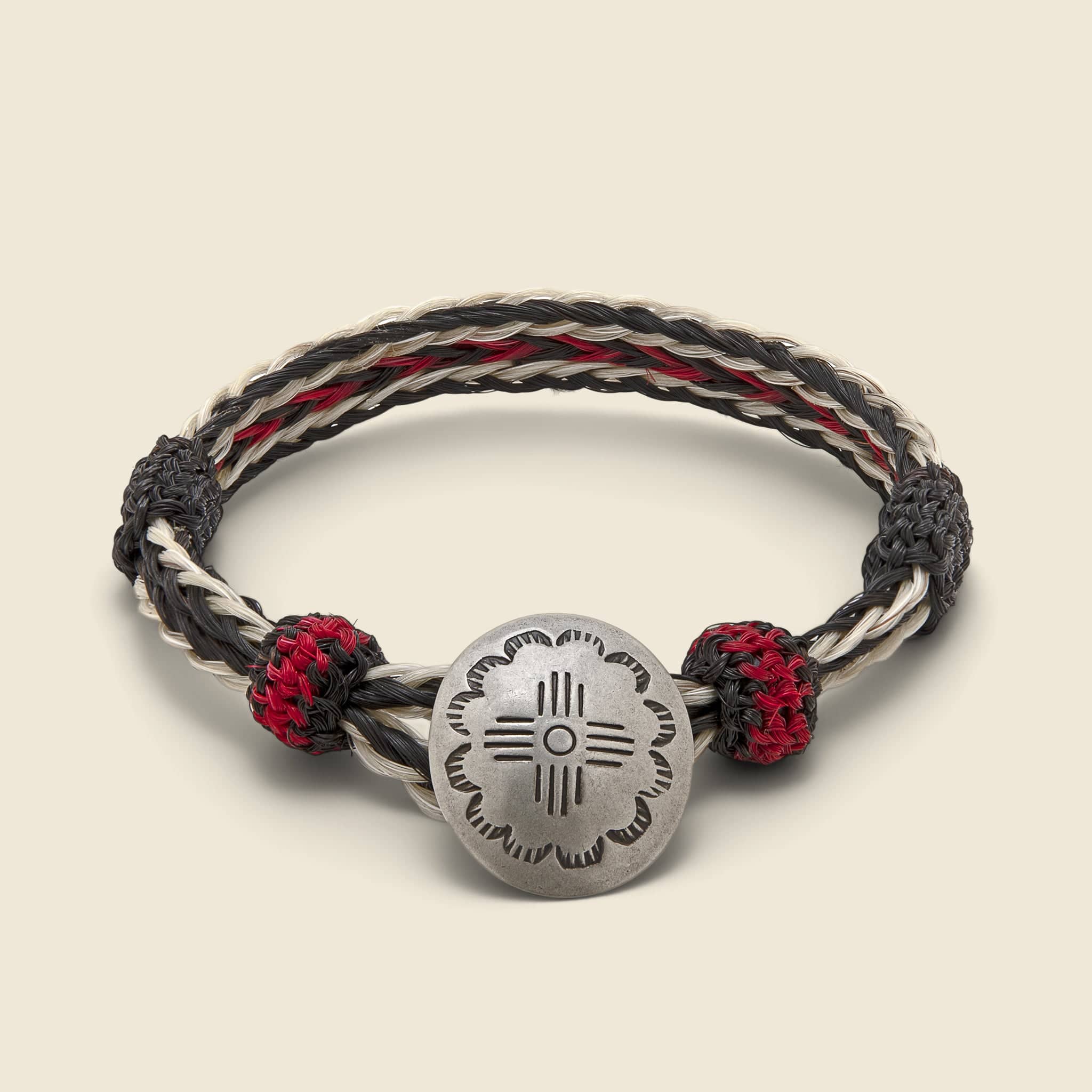 Zia Concho Bracelet -  Red/Black - Chamula - STAG Provisions - Accessories - Cuffs
