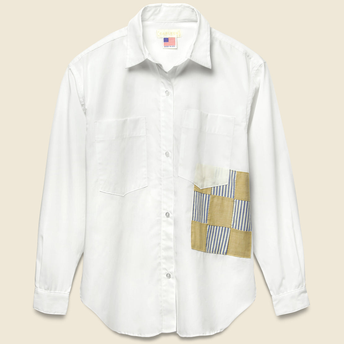 Carleen Patchwork Shirt - White