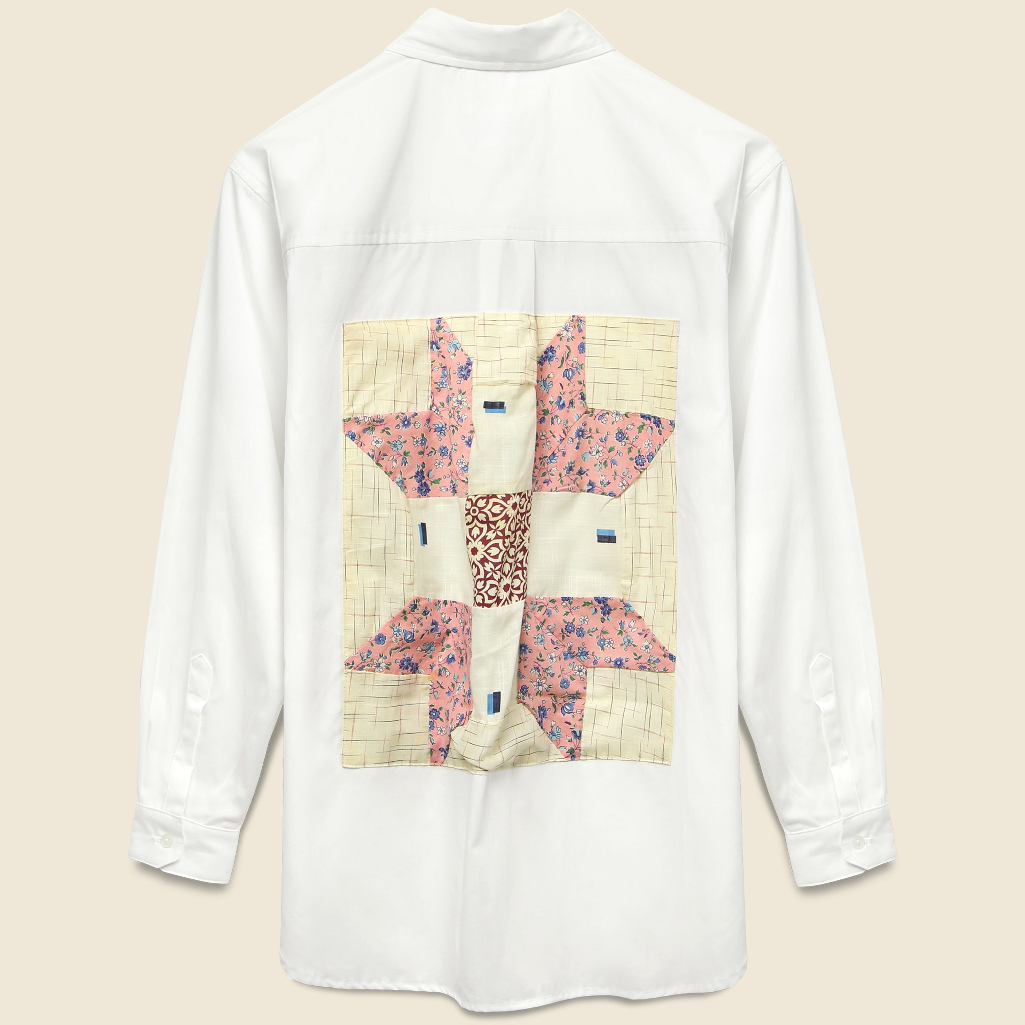 
                          Patchwork Shirt - White - Carleen - STAG Provisions - W - Tops - L/S Woven
                        