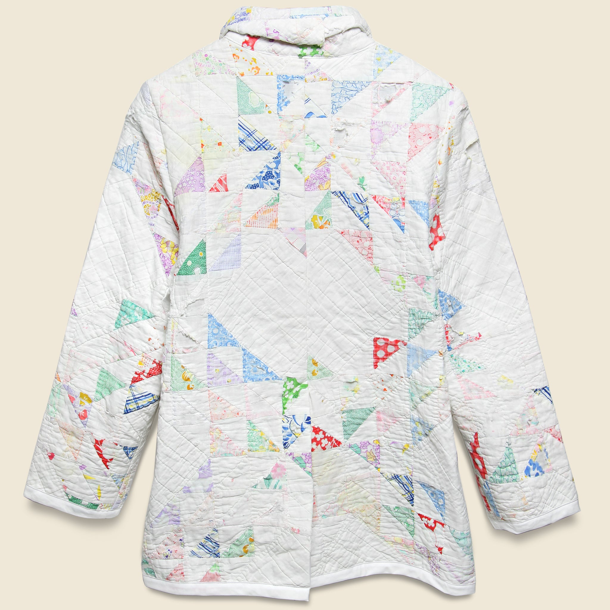 
                          Moving Day Quilt Jacket - White/Pastel Flying Geese - Carleen - STAG Provisions - W - Outerwear - Coat/Jacket
                        