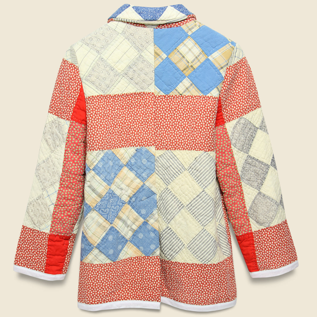 Moving Day Quilt Jacket - Red/Blue/Natural
