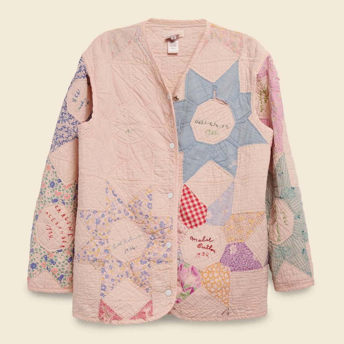 Carleen Quilt Liner Jacket - Pink Overdye, Embroidered