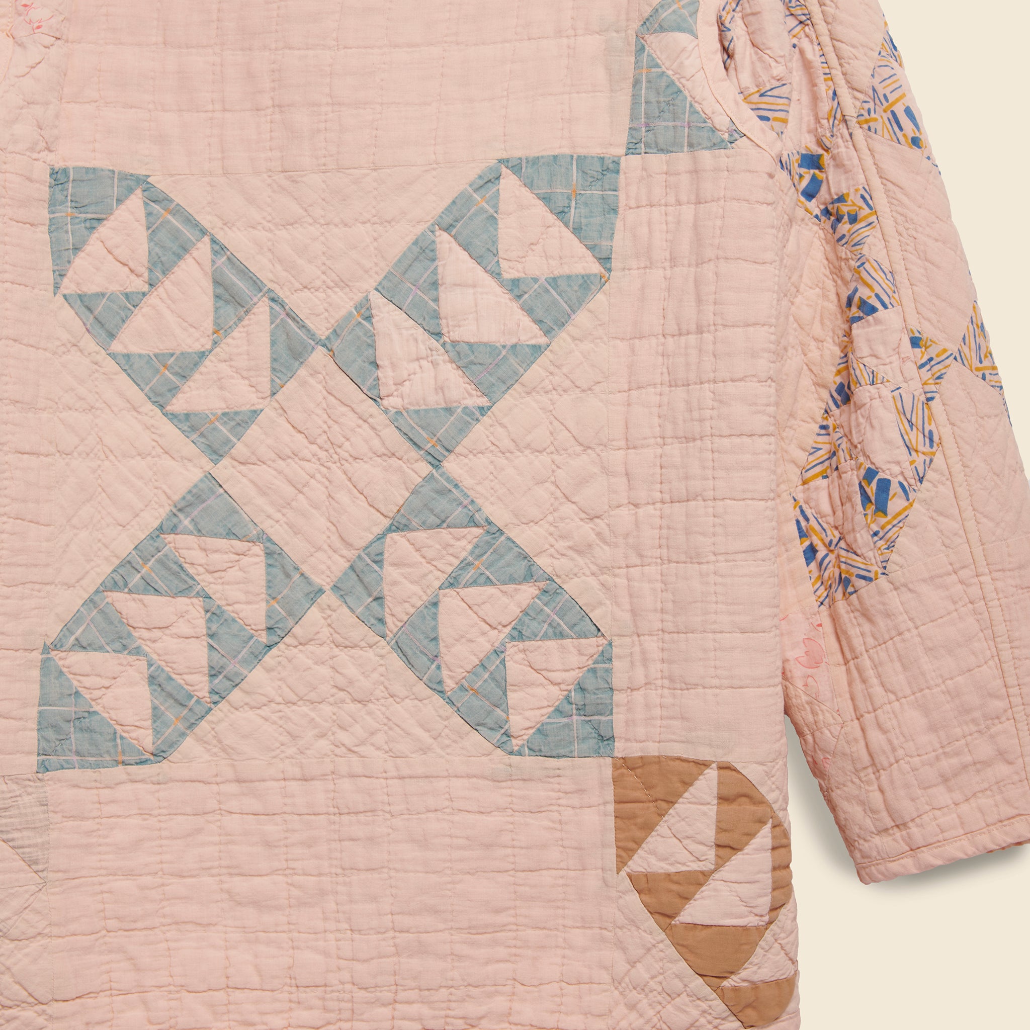 
                          Quilt Liner Jacket - Pink Overdye, Small Triangles - Carleen - STAG Provisions - W - Outerwear - Coat/Jacket
                        