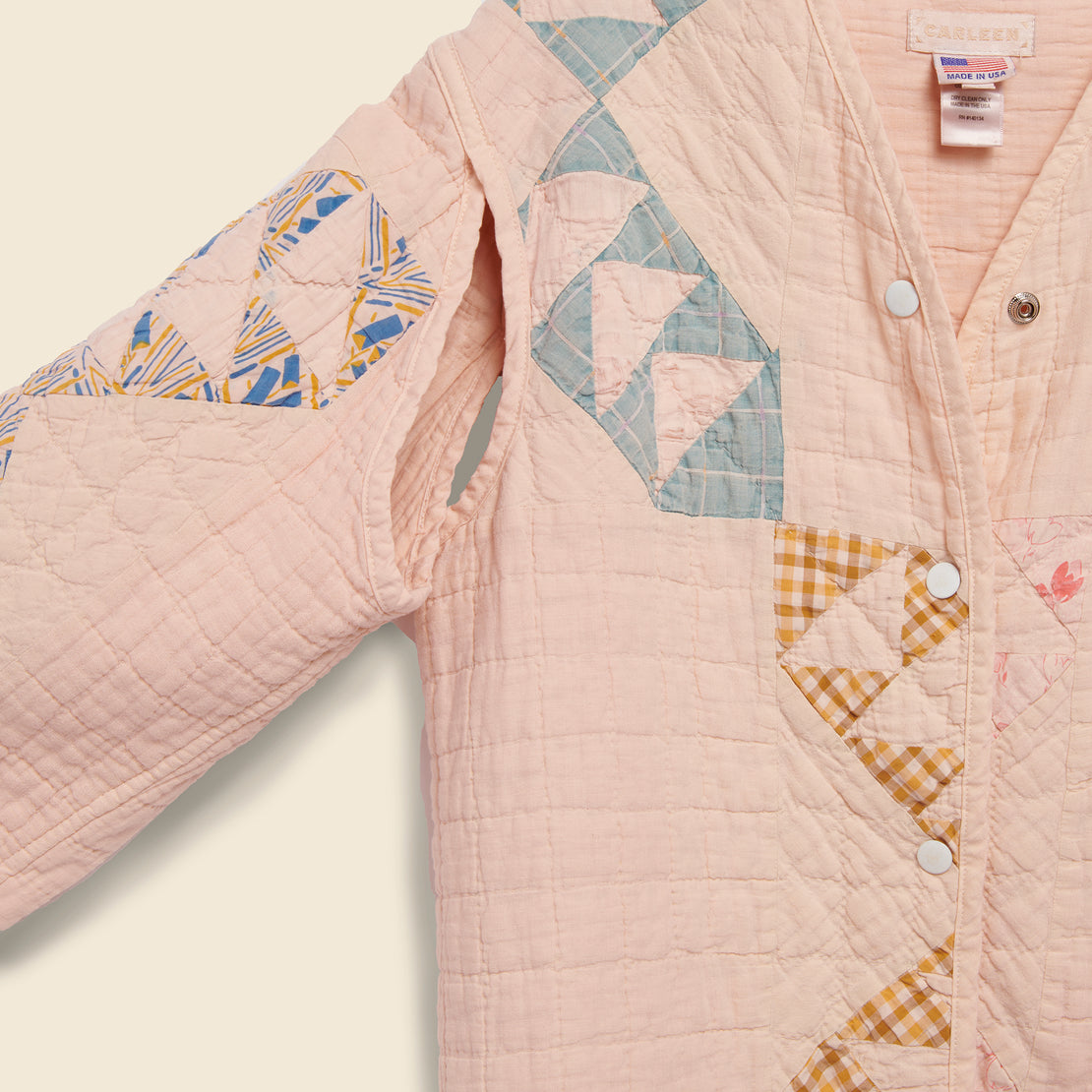 Quilt Liner Jacket - Pink Overdye, Small Triangles - Carleen - STAG Provisions - W - Outerwear - Coat/Jacket
