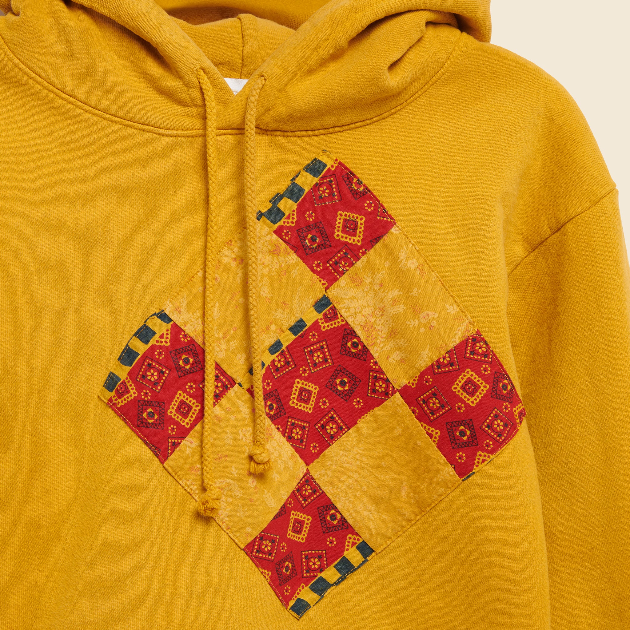 
                          Quilt Patch Hoodie (Front Patch - Red Bandana) - Gold - Carleen - STAG Provisions - W - Tops - L/S Fleece
                        