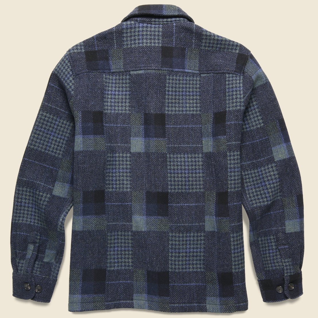 Patchwork Overshirt - Blue - Corridor - STAG Provisions - Outerwear - Shirt Jacket